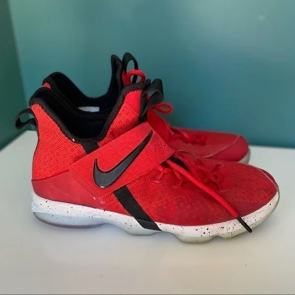 Nike Shoes Nike Lebron Xiv Gs 859468 60 University Red Black White Youth 6 Womens 75 Poshmark